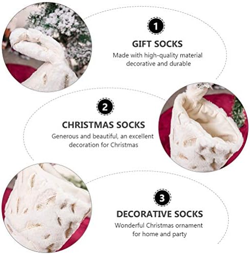 LIOOBO 1PC Божиќно порибување Божиќ висечки чорапи за подароци Декоративна чорап Божиќна декорација креативни додатоци
