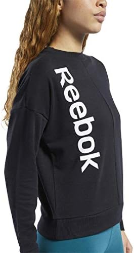 Reebok FK6702 Обука за есенцијална линеарна лого џемпер, XSTP, црна