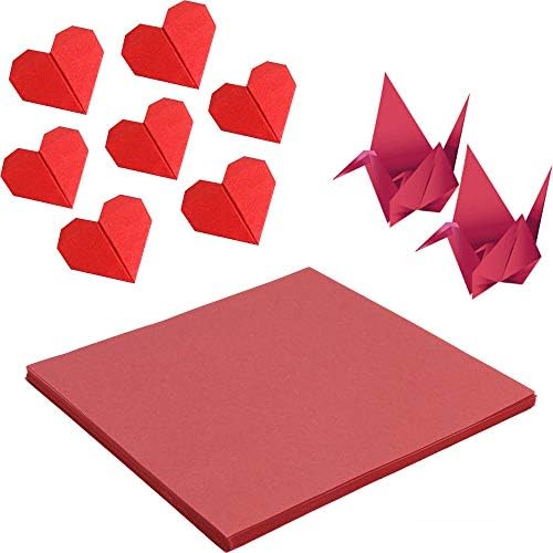 50 парчиња Црвени Срца Од Праска Оригами Хартија Оригами Хартија