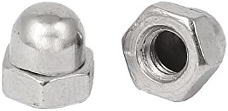 AEXIT M4 X нокти, завртки и сврзувачки елементи 0,7мм јаглерод челик купола Хекс -желади капачиња Покријте ореви и комплети на завртки