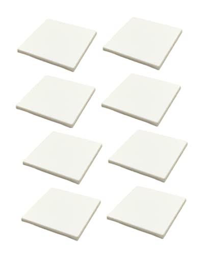 Инвенто 8pcs 4 x4 акрилен лист бела боја 100x100x5mm пластична плоча 5мм дебелина 4 инчи плексиглас табла непроирна за DIY проекти