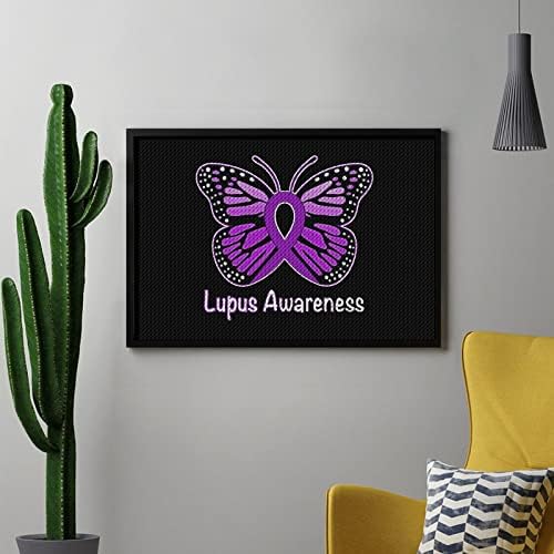 Lupus свесност Китс за сликање на пеперутка дијамант 5D DIY целосна вежба Rhinestone Arts Wallид декор за возрасни 8 x12