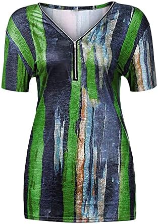 Дами кошула есен лето 2023 година со кратки ракави памук против вратот графичка вратоврска боја шарена кошула за блуза за тинејџерски девојки