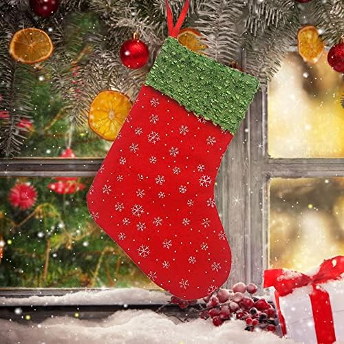 Подарок за постари мама 12 парчиња Божиќни мали чорапи елки за новогодишни украси Божиќни чорапи за подароци за подароци украси за закачалка