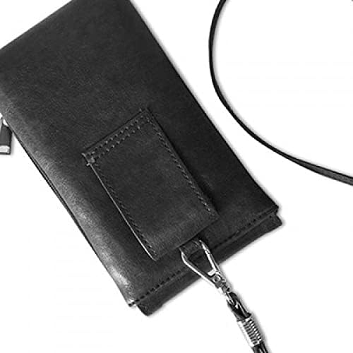 Црни единечни зборови помлади телефонски паричник чанта што виси мобилна торбичка црн џеб