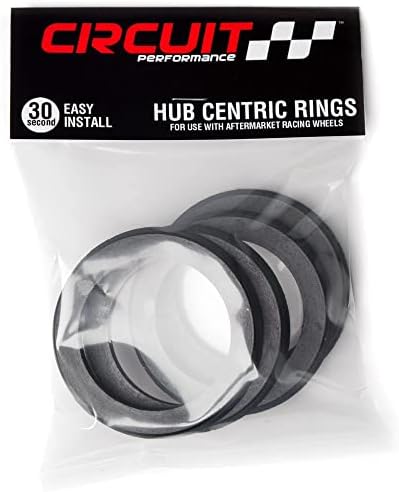 Централни прстени за перформанси на кола - 108 до 106.1 Црн најлон - компатибилен со 4Runner, Tacoma, GX460, GX470, 6 -LUG TUNDA SEQUIA со
