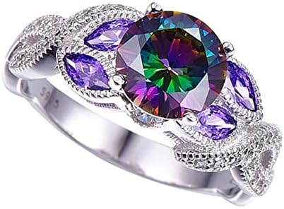 Женски прстени мода шарен овален прстен за ангажман на циркон елегантен свадба прстен за жени накит подароци парови прстени