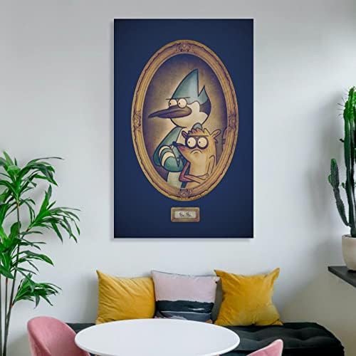 Bludug Редовно шоу аниме постер платно сликарство wallидна уметност постер за дневна соба за дневна соба декор12x18inch