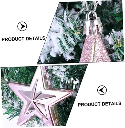 Фавомото 18 парчиња Топер Три Дрвја Зашилени Божиќни Бабури Орнаменти За Приврзок Патриотска Партија Пластични Украси За Подароци