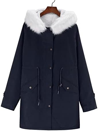 Обичен густ палто со меки обложен палто, печатено палто, зимски палто со долг ракав удобност топла надворешна облека