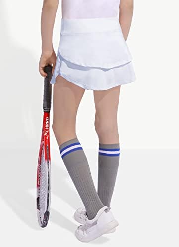 Тениски здолништа за девојчиња Морол Голф Скорт со шорцеви спортски атлетски перформанси кои работат обични џебови навивачки