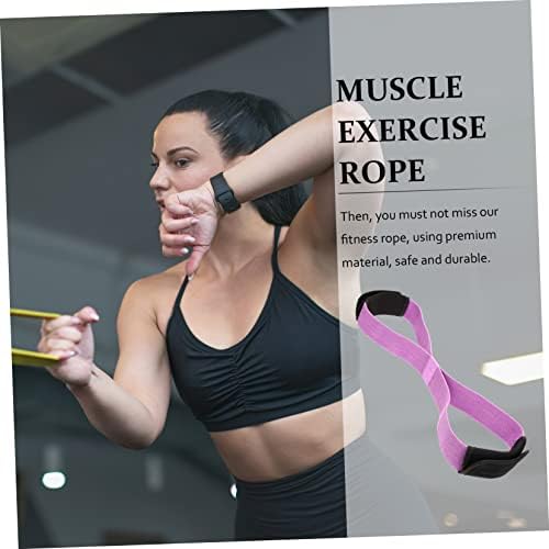 Clispeed 2pcs јога отпорен опсег фитнес ленти за отпорност на фитнесот отворени грб полиестер памук за влечење розова