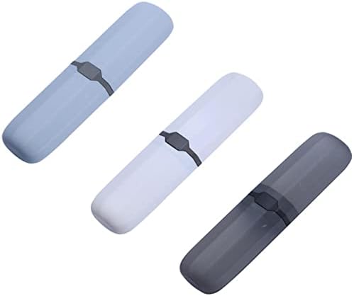 Пластична четка за заби за патувања од 3 компјутери, пластична четка за заби покрива преносна четка за заби и држач за паста за