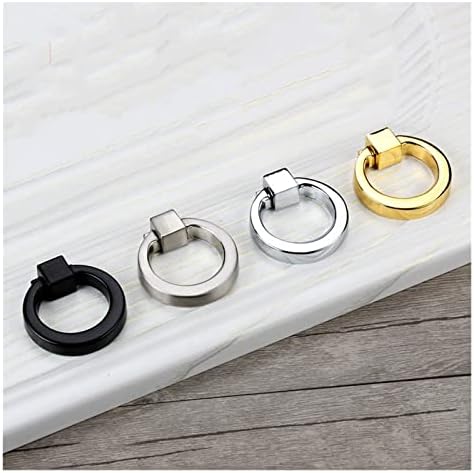 Занаетчија за доверба 43мм кружни рачки во боја злато сребрен црн прстен цинк легура рачки на вратите влече копчиња за фиоки за