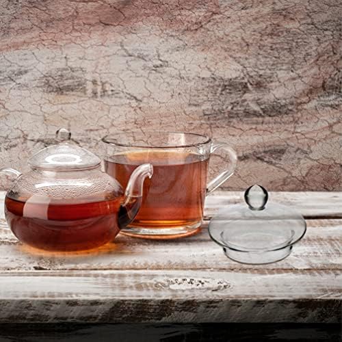 Хемотон чај инфузер чај инфузер замена стаклен капак 1000m стаклен чајник капаче 8,2 см чај капачиња капачиња чај котел за запечатување капачиња