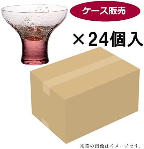 東洋 佐々 ガラス ガラス Toyo Sasaki Glass 10366PAM Cold Sake Glass, High Stand Cup, Yachiyo Pul Plum Purple, направена во Јапонија, доаѓа во