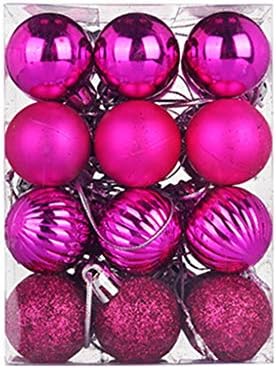 24 парчиња 30мм 2021 Божиќни украси Божиќни дрвја Сјај сјај топка Бобл украс Интересна забава Дома Декор Креативно атмосферски шарени Божиќни