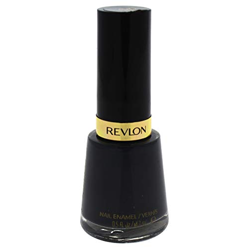 Емајл на ноктите на Revlon, лак отпорен на чип, сјаен сјај, во црна/сива боја, 390 икони, 0,5 мл