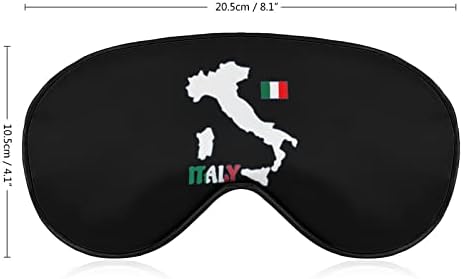 Италија мапа на знамето за спиење маска за очи, симпатична слепи очи, ја покрива сенката за жени за жени подароци