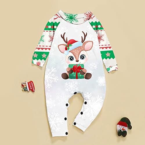 Облека За Спиење За Божиќ Семејство Појавување Пижами Симпатична Голема Глава Елен Печатење Pjs Карирани Долги Ракави Блузи И Панталони