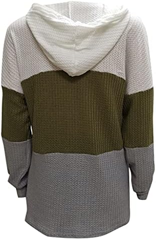 Женски пуловер мека удобна боја блок печати удобни врвови основни тенки памучни врзани бои за вежбање кошули резервоар за резервоарот блуза