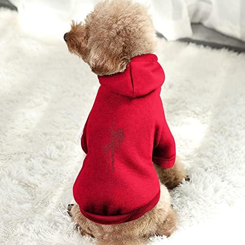 Пол танцување девојче куче худи пуловер џемпер за облека за миленичиња облеки со качулка за кучиња за кучиња и мачки