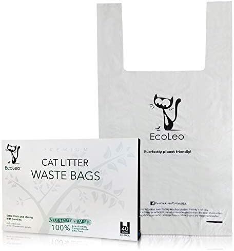 Кеси За Измет Од отпадоци од мачки-Х-Големи, Компостибилни, без Пластика, Дебели, Отпорни На Истекување, Кеси За Измет За Миленичиња/Кучиња