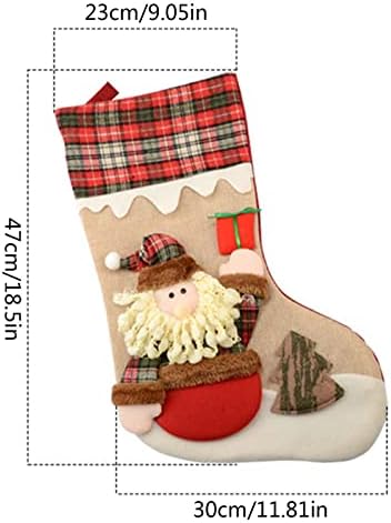 Божиќна декорација бонбони подароци чорапи персонализирано камин порибување 3Д кадифни Божиќни украси и додаток за забава за деца семејни