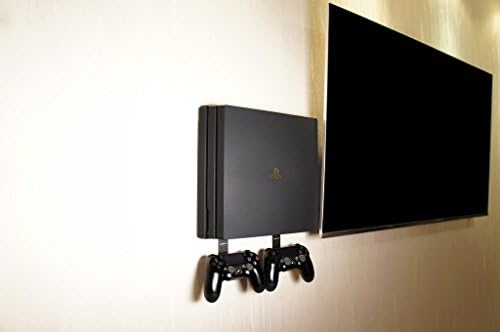 PlayStation 4 PRO + 2PCS Контролер Wallиден монтирање PS4 држач за црни метали - светски испорака