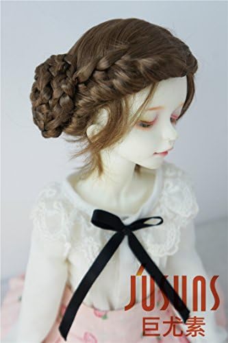 Кукла за коса JD177 7-8inch 18-20cm 1/4 MSD Балет за плетенка со плетенка синтетички мохер Бјд перики играчки подароци