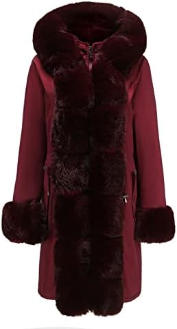 Womenените плус големина зимска палто, женско јакна, густа надворешна облека, кадифен капчен палто, топло руно аспиратор, жени
