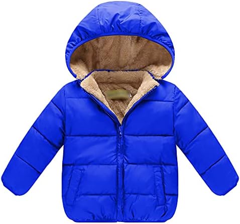 Зимски јакни за бебиња за момчиња, со качулка, памучен фустан, топол обложен палто надворешна облека