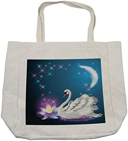 Торба за купување на лебеди на Амбесон, Меџик Лили и Лебед во текот на ноќта пливање во езерото под месечината и starsвездите, уметноста