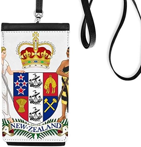 Национален амблем на Нов Зеланд Океанија Телефон Телефонски чанта што виси мобилна торбичка со црн џеб