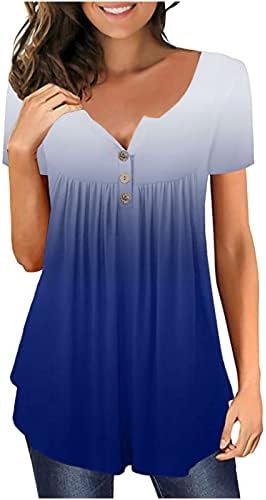 Врзана боја маичка женска кратка ракав Едно рамо Skew v вратот Racerback чипка градиент блузици маички дами JV