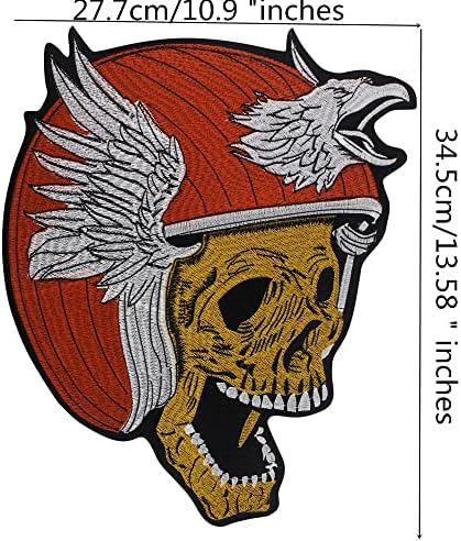 Животни крилја орел везови череп облека лепенка железо на апликации за декорација на јакна FPR DIY значка TH22726C