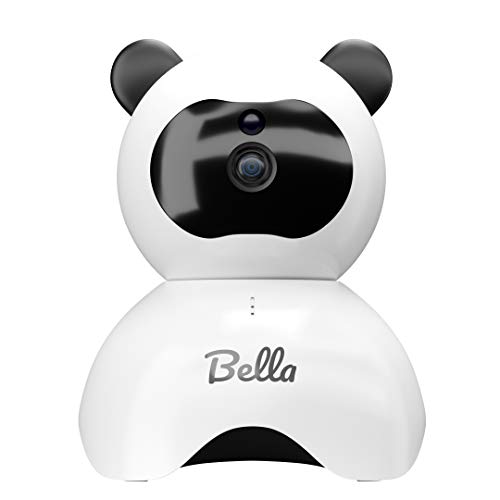 Докавел Бела Видео Видео бебе камера и аудио - HD јасен квалитет на слика - широк агол 340 степени тава 90 степени навалување - ноќно гледање
