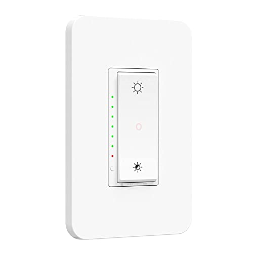 Smart Dimmer Switch 3 Way Smart Switch 2.4Ghz Wi-Fi прекинувач за светло компатибилен со Alexa и Google Home, има потреба од неутрална