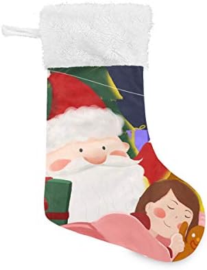 Пимилагу тајно подарувајќи ги Божиќните чорапи на Дедо Мраз 1 Пакет 17,7 “, виси чорапи за Божиќна декорација