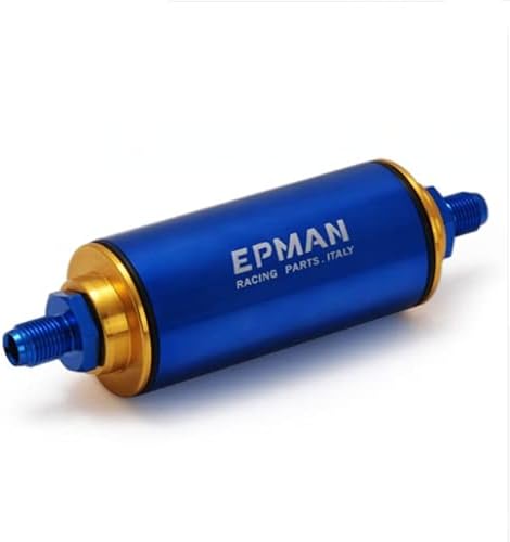 Epman -Reading Inline Inline Aluminum Fuel Filter AN6 со 100 микрони елемент челик SS TR -OF06