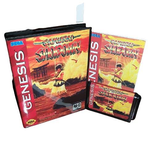Адити Самураи Шодаун наслов на САД со кутија и прирачник за Sega Megadrive Genesis Video Game Console 16 бит MD картичка