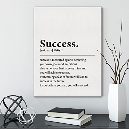 GTGIC Успех Дефиниција на платно wallидна уметност Мотивациска успех Цитат печатење постер декор за домашна канцеларија декорација
