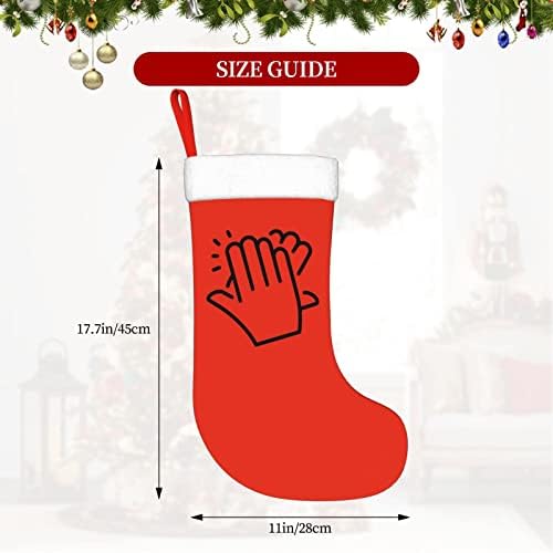 Вејмај раце плескајќи Божиќно порибување 18 инчи Божиќ што виси чорап класичен празник за украсување чорапи