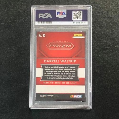 Panini Prizm 93 Darrell Waltrip Потпишана картичка Auto PSA Slabbed NASCAR - автограмирани фотографии на НАСКАР
