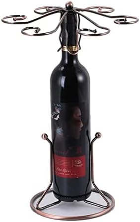 ИВЕС Комерцијална вина решетка за вино шише со вино и стакло на држачот за стакло