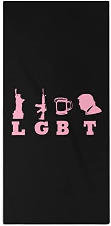 ЛГБТ Либерти пиштоли пиво Трамп рачни крпи за лице за миење на телото меки меки за миење садови со слатки печатени за кујна за бања кујна