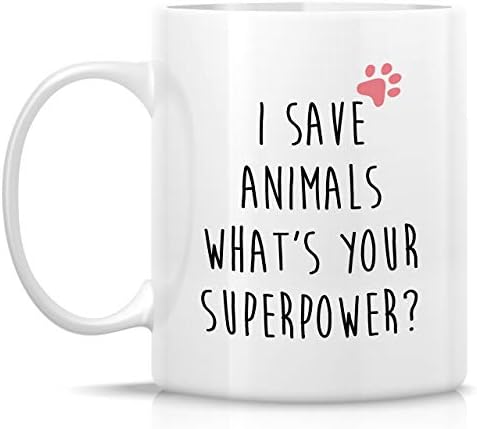 Ретрез Смешна Кригла-Спасувам Животни Која Е Вашата Суперсила Ветеринар 11 Мл Керамички Чаши За Кафе - Смешни, Сарказам, Инспиративни