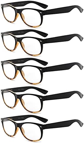 Очила Заштедете 10% На Комплет 5 Пакети Класични Очила За Читање и 5 Пакети Гроздобер Читатели Црна-желка +4.00