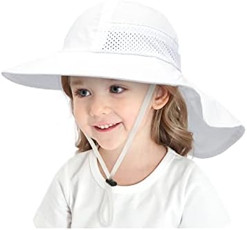 Century Star Baby Sun Hat upf 50+ Заштита на вратот Заштита на плажа Капчиња Деца широко облога на отворено капа за пливање за мали деца