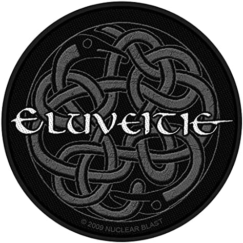 Eluveitie Celtic Knot Band Logo Patch Folk Metal Music Woven Sew on Applike